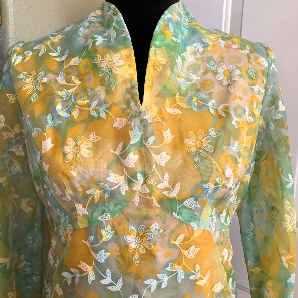 VTG Handmade Floral Dress - Picture 3 of 12
